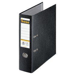 Bene No.1 Power Ordner A4 80 mm Schwarz 2 Ringe 291400 PP (Polypropylen) Glatt Hochformat