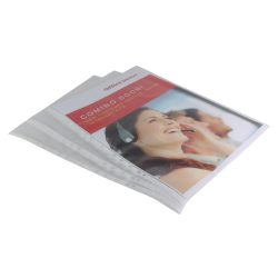 Office Depot Premium Prospekthüllen DIN A3 hoch Genarbt Transparent 110 Mikron PP (Polypropylen) Oben 11 Löcher 10 Stück