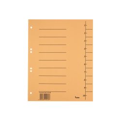 Bene 1 bis 10 Trennblätter DIN A4 Gelb 10-teilig Pappkarton 6 Löcher 97300MS 100 Stück
