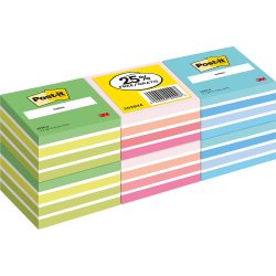 Post-it Haftnotizenwürfel 76 x 76 mm Farbig sortiert Vorteilspack 6 Blöcke à 450 Blatt
