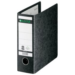 Leitz 180° Ordner A5 80 mm Schwarz 2 Ringe 1075 Hartpappe Wolkenmarmor Hochformat