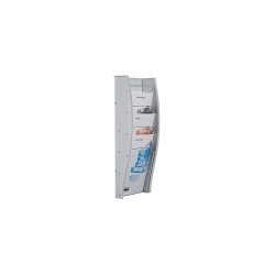 STYRO Wandprospekthalter A4 128-340.0280 grau 4 F&auml;cher