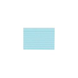 herlitz Karteikarten DIN A6 100 Karten Liniert Blau 14,8 x 10,5 cm 100 Stück