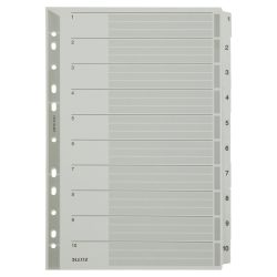 Leitz Register 4324 DIN A4 Weiß 10-teilig Perforiert Karton 1 bis 10
