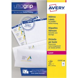 AVERY Zweckform UltraGrip Adressetiketten L7173-100 Selbsthaftend A4 Weiss 99,1 x 57 mm 100 Blatt à 10 Etiketten