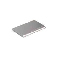 DURABLE Visitenkartenbox 57 x 90 mm 20 Karten Silber 9 x 1 x 5,7 cm