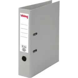 Viking Ordner A4 hoch 75 mm Grau 2 Ringe Karton, PP (Polypropylen) Matt Hochformat