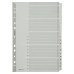 Leitz Register 4326 DIN A4 Weiß 20-teilig 11-fach Karton 1 bis 20