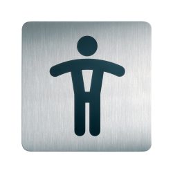 DURABLE Piktogramm Herrentoilette Edelstahl 15 x 15 cm