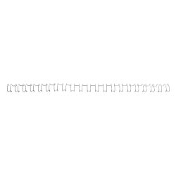 GBC Metall Drahtbinderücken Silber 8 mm 70 Blatt 21 Ringe DIN A4 100 Stück