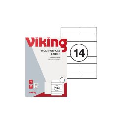 Niceday Multifunktionsetiketten selbstklebend 105 x 42,3 mm Weiss 100 Blatt mit 14 Etiketten