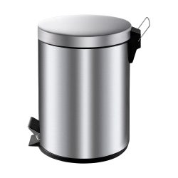 Vepa Bins Metall Abfalleimer 24,5 x 20 x 28 cm Silber