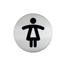 DURABLE Toilettenschild Damen Edelstahl 8,3 x 8,3 cm