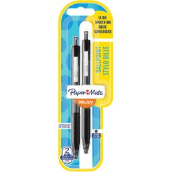 Papermate InkJoy 300 RT Kugelschreiber Schwarz Mittel 0.3 mm 2 Stück