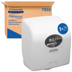 AQUARIUS Handtuchrollenspender Slimroll 7955 Kunststoff Abschließbar Weiß 29,7 x 32,4 x 19,2 cm