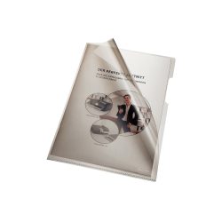 Bene Premium Sichthüllen 205000 DIN A4 Glasklar Grau PVC 150 Mikron 100 Stück