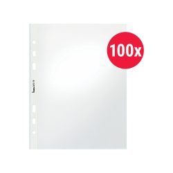 Bene ClearView Prospekthüllen DIN A5 Glasklar Transparent 60 Mikron PP (Polypropylen) Öffnung Oben 6 Löcher 100 Stück