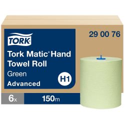 Tork Matic Advanced Falthandtücher H1 Ohne Falzung Grün 2-lagig 290076 6 Stück