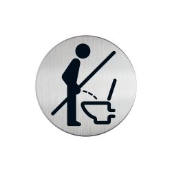 DURABLE Toilettenschild Bitte setzen Edelstahl