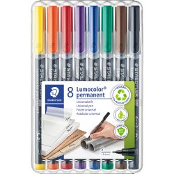 Staedtler Folienstift Blau, Braun, Gelb, Grün, Orange, Rot, Schwarz, Violett 313 WP8