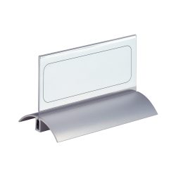 DURABLE Tischnamensschild 8201 Transparent, Silber Acryl, Aluminium 15 x 6,1 cm 2 Stück