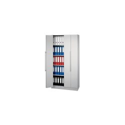Hammerbacher Flügeltürenschrank SolidPlus Lichtgrau 1.000 x 420 x 2.004 mm