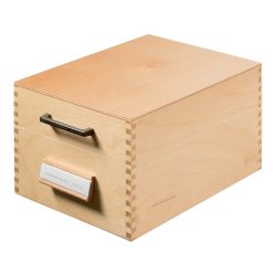 HAN Naturholzkarteikasten DIN A6 900 Karten Hellbraun 19,3 x 25 x 14,4 cm