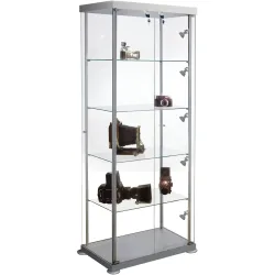 Kerkmann Vitrine Expoline Silber 850 x 425 x 1.800 mm
