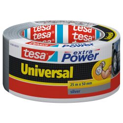 tesa Verpackungsklebeband extra Power Universal Silber 48 mm (B) x 25 m (L) PE (Polyethylen)