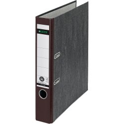 Leitz 180° Ordner A4 52 mm Braun 2 Ringe 1050 Pappkarton Wolkenmarmor Hochformat