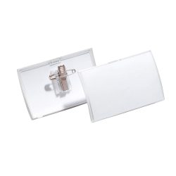 DURABLE Namensschild Click Fold 8214/19 m.Kombiklemme, 54x90mm 25Stk.
