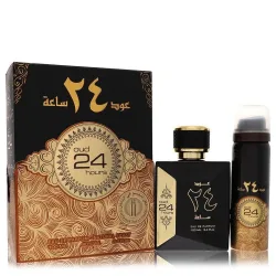Al Zaafaran Ard  Oud 24 Hours Eau De Parfum Spray + 1.7oz Perfumed Spray (Unisex) 100 ml