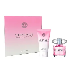 Versace Bright Crystal Gift Set -- 90 ml Eau De Toilette Spray + 100 ml Body Lotion