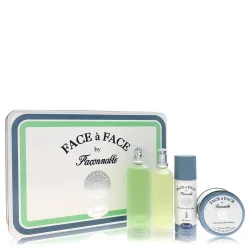 Faconnable Face A Face Gift Set -- 145 ml Eau De Toilette Spray + 145 ml Deodorant Spray + 100 ml After Shave + 145 ml Soap