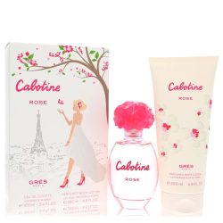 Cabotine Rose by Parfums Gres Gift Set -- 3.4 oz Eau de Toilette Spray + 6.7 oz Body Lotion