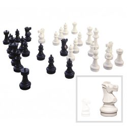 Schachfiguren - Set Rolly Toys H 64 cm Schwarz/Weiss Kunststoff - Outdoorspiele