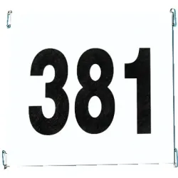 Startnummern aus reissfestem Papier, Satz 1-250