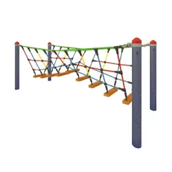 Huck Seilspielgeräte Abenteuerbrücke mit Holzsteg