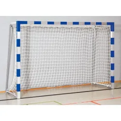 Sport-Thieme Handballtor in Bodenhülsen stehend, 3x2 m, Blau-Silber, Verschraubte Eckverbindungen