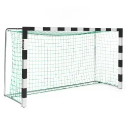 Sport-Thieme Handballtor frei stehend, 3x1,60 m, Schwarz-Silber, Alu-Gussformteil-Eckverbindung
