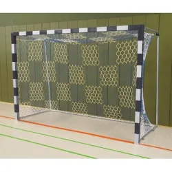 Sport-Thieme Handballtor frei stehend, 3x2 m, Schwarz-Silber, Verschweisste Eckverbindungen