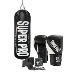 adidas Super Pro Combat Gear Water Air Boxsack Set Schwarz, Herren, Größe: ONE SIZE
