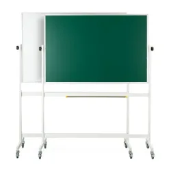 Sport-Thieme Drehgestelltafel, Whiteboard/Kreidetafel, 150x100 cm