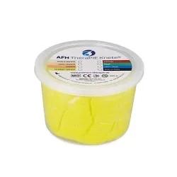 AFH Webshop Therapieknete, Gelb, mittel-weich, 12x12x8 cm, 454 g