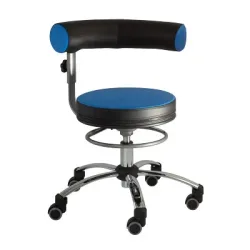 Sanus Gesundheitsstuhl Drehstuhl, Blau-Schwarz, Kunstlederbezug, Höhenverstellbar 42?51 cm