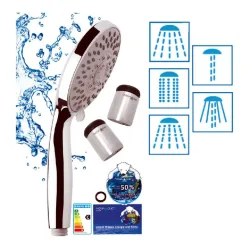 AquaClic Wasserspar-Set Variété-Pur, Duschkopf & Strahlregler