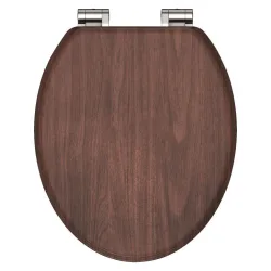 Wc-sitz Dark Wood Mit Absenkautomatik 37,5/2,2/43,5 cm 