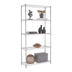 Regal M. 5 Einlegeböden Meran 2 B: 91 Cm Chromfarben 91/184/36 cm 