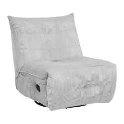 Relaxsessel Alura Holz, Metall, Textil Hellgrau 