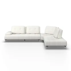 Ecksofa Estella Cord Creme 